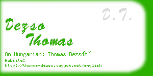 dezso thomas business card